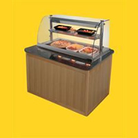 Victor Impression Food Display - IHDL3 Granite wood
